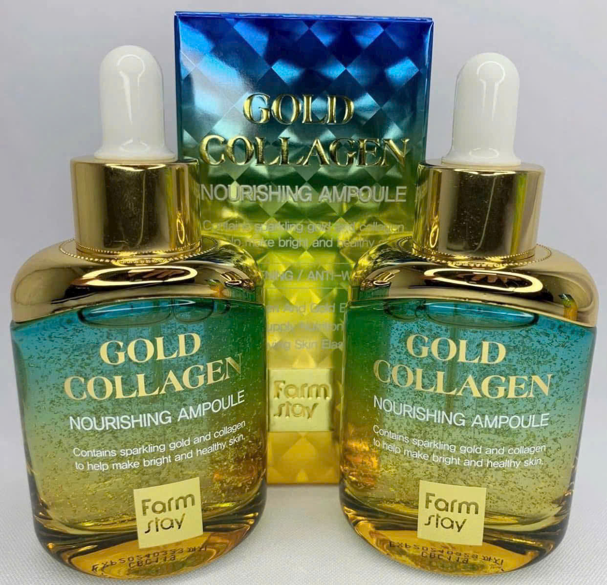 Tinh Chất Dưỡng Ẩm và Trắng Da Từ Vàng & Collagen - FARMSTAY GOLD COLLAGEN NOURISHING AMPOULE