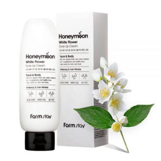Kem Dưỡng Giúp Làm Sáng và Dịu Da Toàn Thân - Farmstay_Honeymoon White Flower Tone Up Cream - 150ml