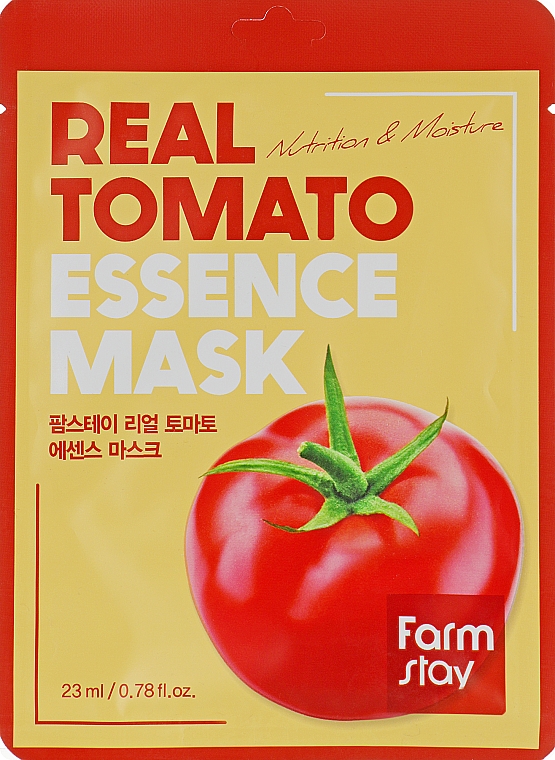 Mặt nạ dưỡng trắng da tinh chất cà chua -FARMSTAY REAL TOMATO ESSENCE MASK- 23ml 