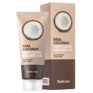 Gel Giúp Làm Sạch Tế Bào Chết Tinh Chất Dừa -FARMSTAY REAL COCONUT DEEP CLEAR PEELING GEL- 100ml