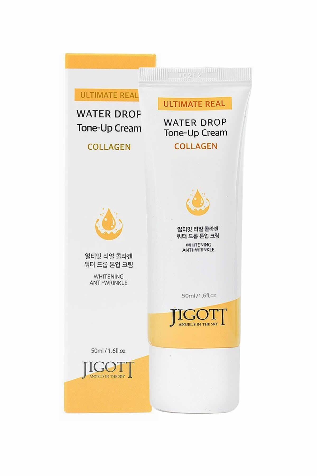 Kem Dưỡng bật tone cung cấp collagen cho da - Jigott Ultimate Real Collagen Water Drop Tone Up Cream