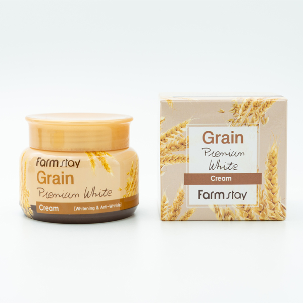 Kem Làm Sáng Da Cao Cấp Lúa Mì Farmstay -  Farmstay Grain Premium White Cream – 100g