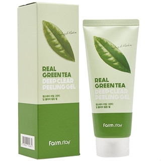 Gel giúp làm sạch tế bào da chết tinh chất trà xanh -FARMSTAY REAL GREEN TEA CLEAR PEELING G