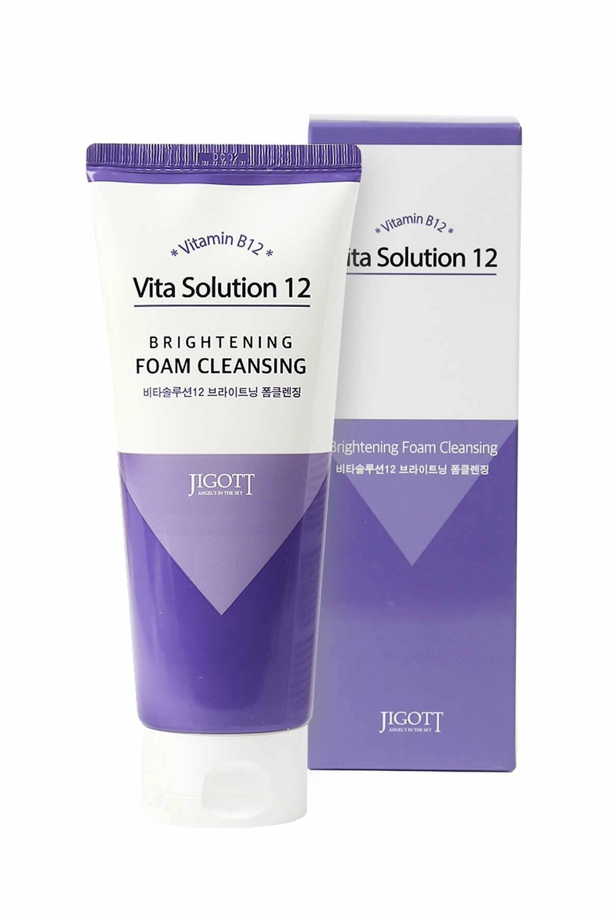 Sữa Rửa Mặt Làm Trắng Sáng Da - Jigott Vita Solution 12 Brightening Foam Cleansing - 180ml