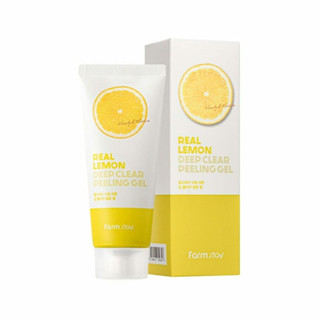 Gel Giúp Làm Sạch Tẩy Tế Bào Da Chết Tinh Chất Chanh - FARMSTAY REAL LEMON DEEP CLEAR PEELING GEL- 1