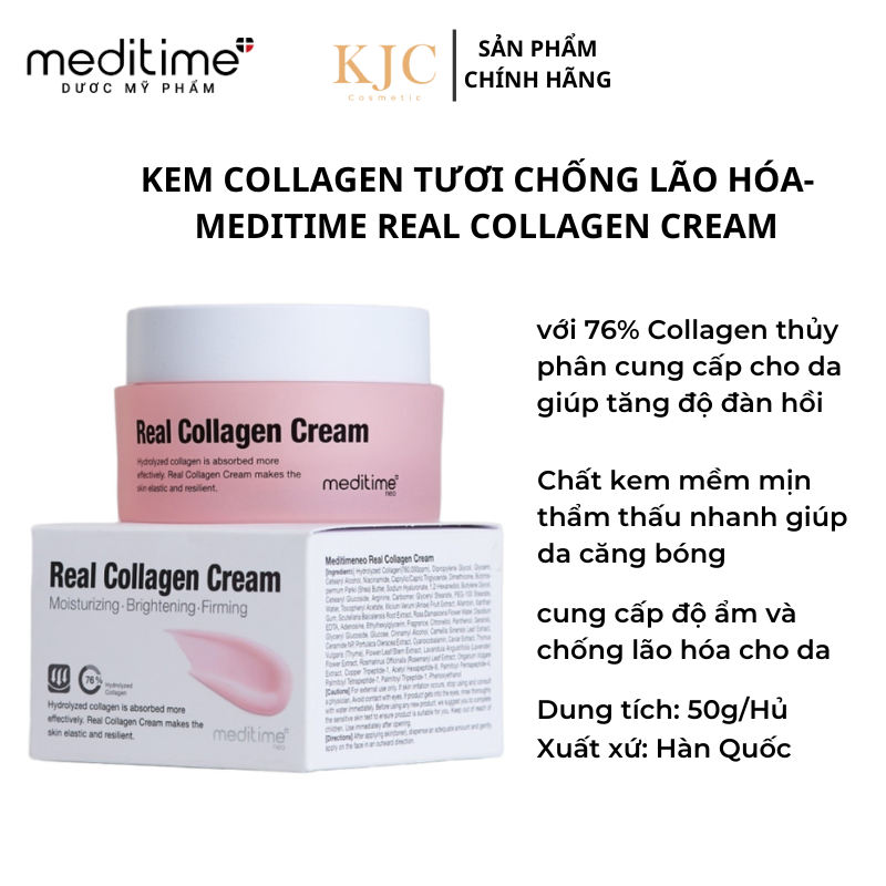 Kem Dưỡng Collagen Tươi Chống Lão Hóa - Meditime Real Collagen Cream - 50g