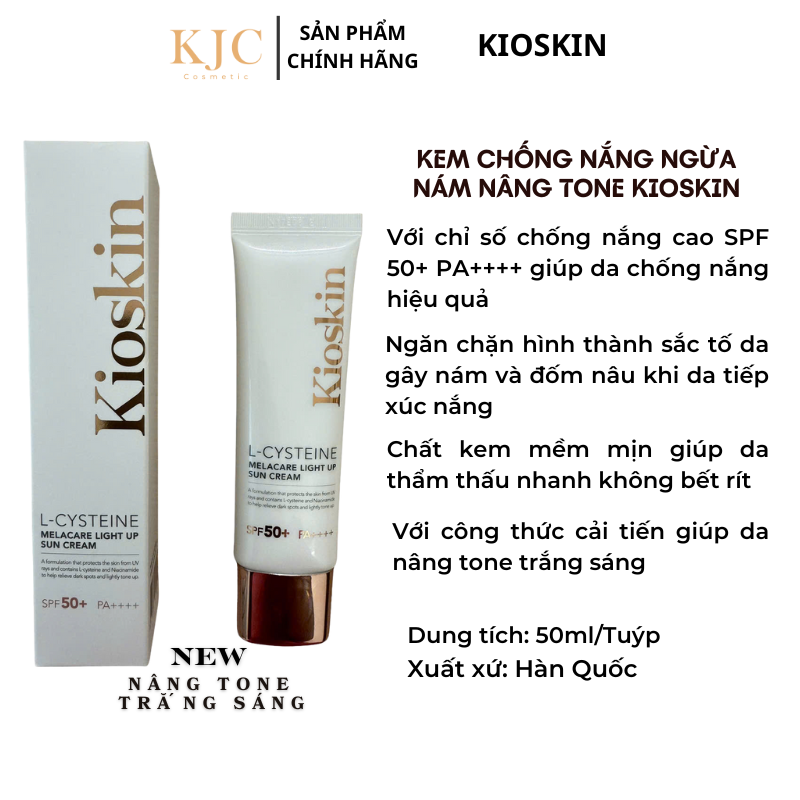 Kem Chống Nắng Ngừa Nám & Nâng Tone - Kioskin Melacare Light Up Sun Cream